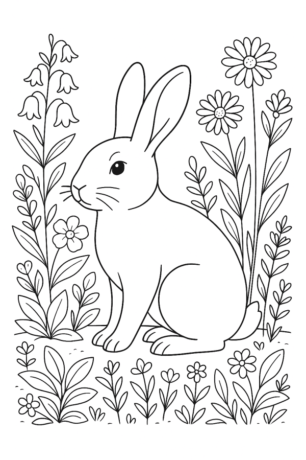 Desenho de Coelho para imprimir