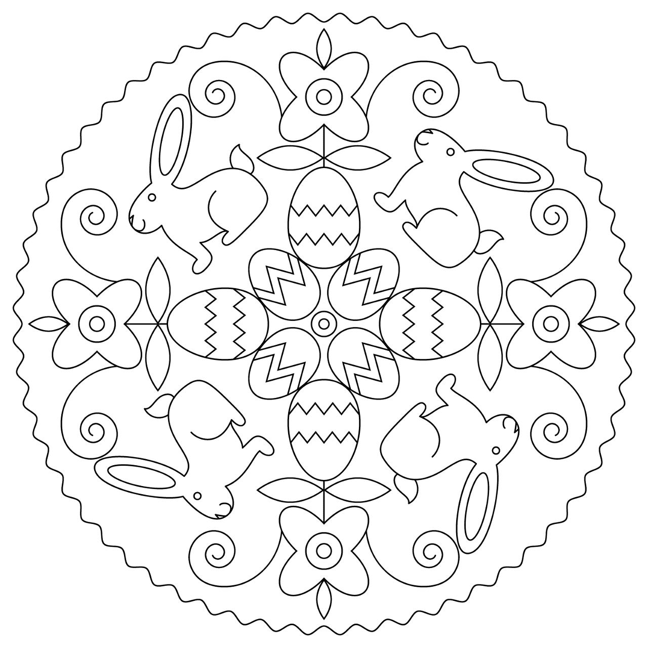 Desenho de Coelho para imprimir