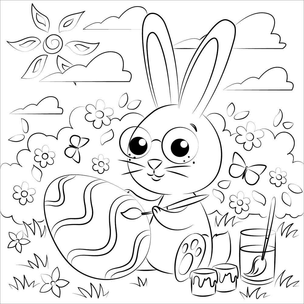 Desenho de Coelho para imprimir