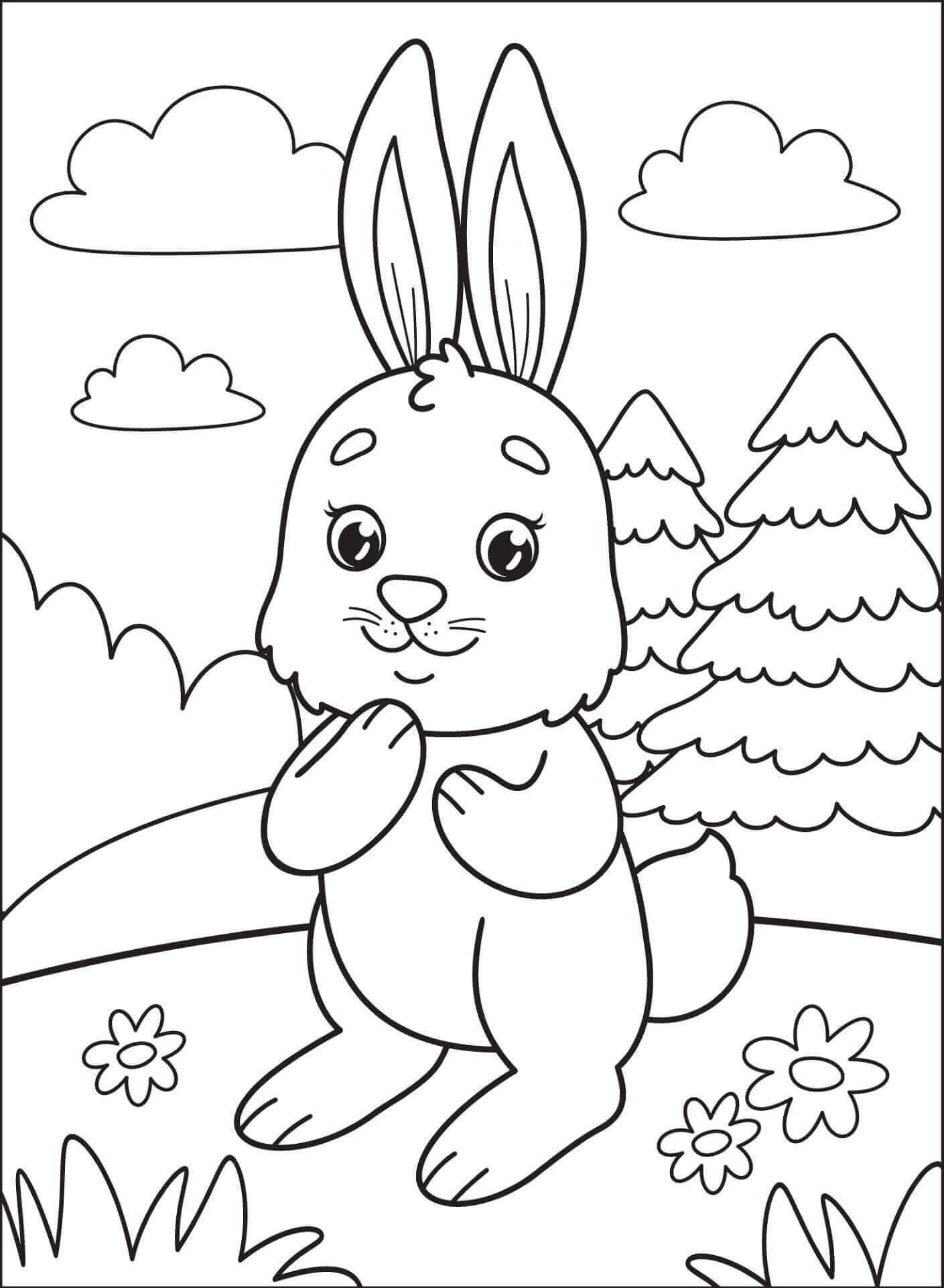 Desenho de Coelho para imprimir