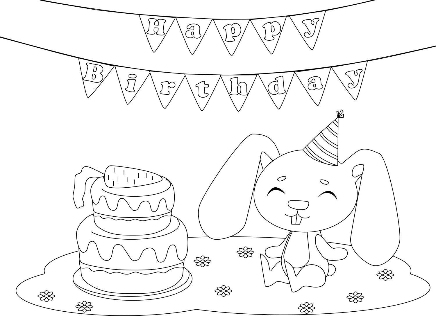 Desenho de Coelho para imprimir
