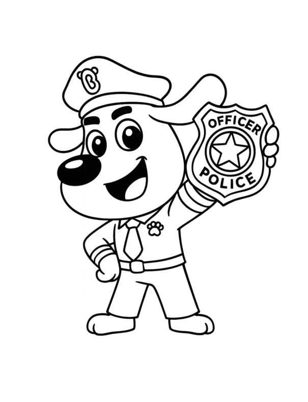 Desenho de Detetive Labrador para imprimir