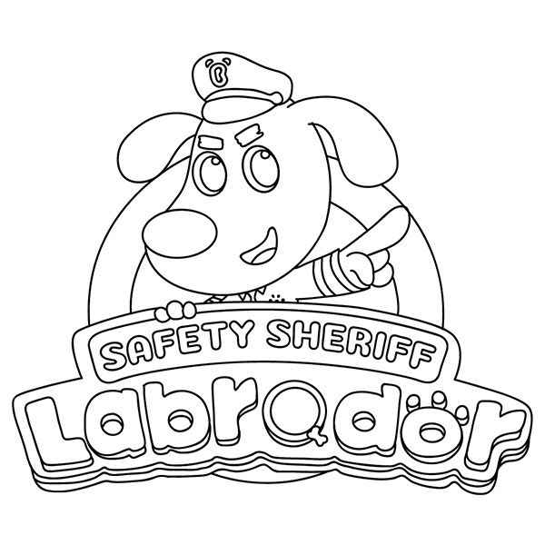 Desenho de Detetive Labrador para imprimir