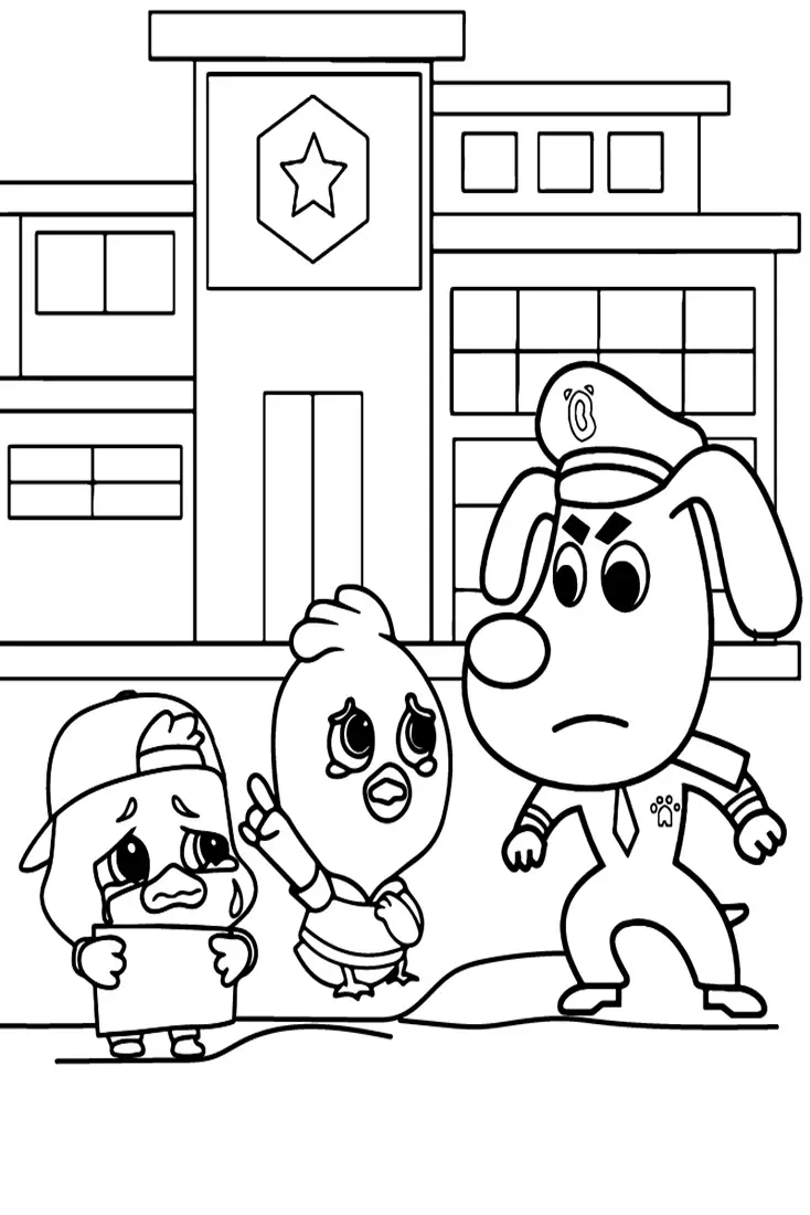 Desenho de Detetive Labrador para imprimir