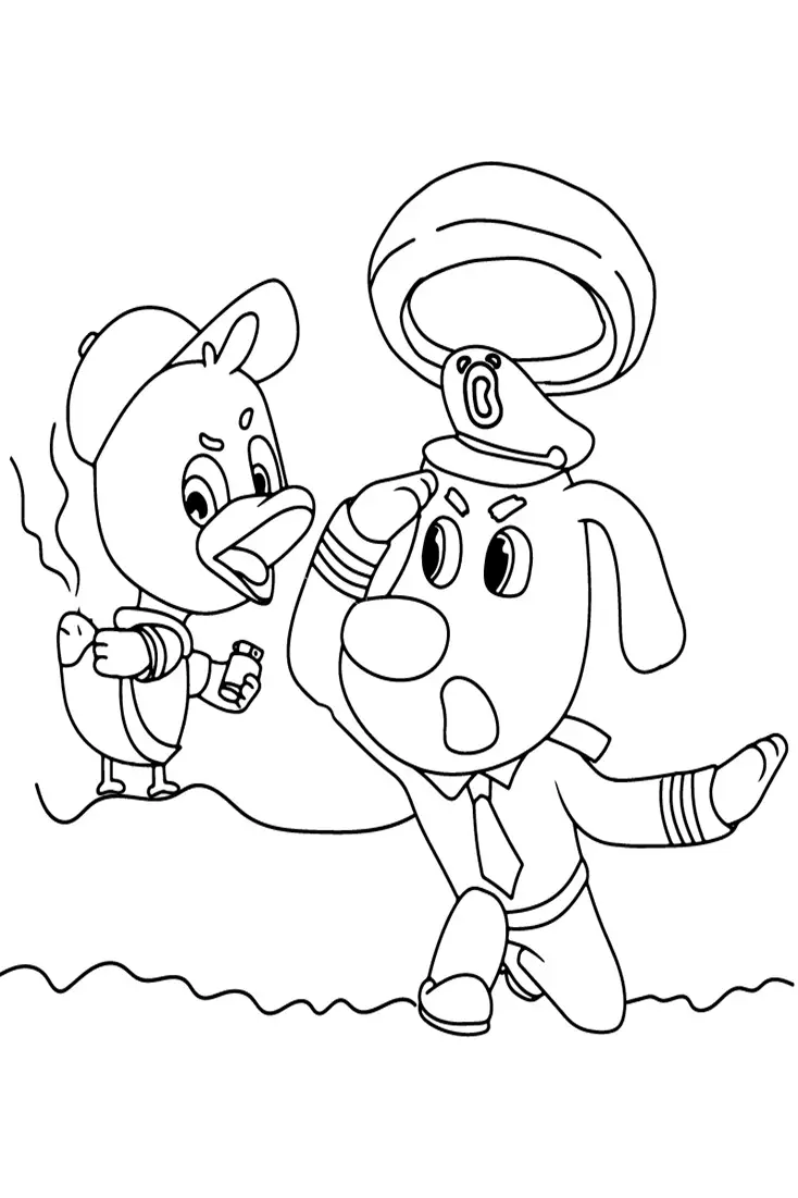 Desenho de Detetive Labrador para imprimir