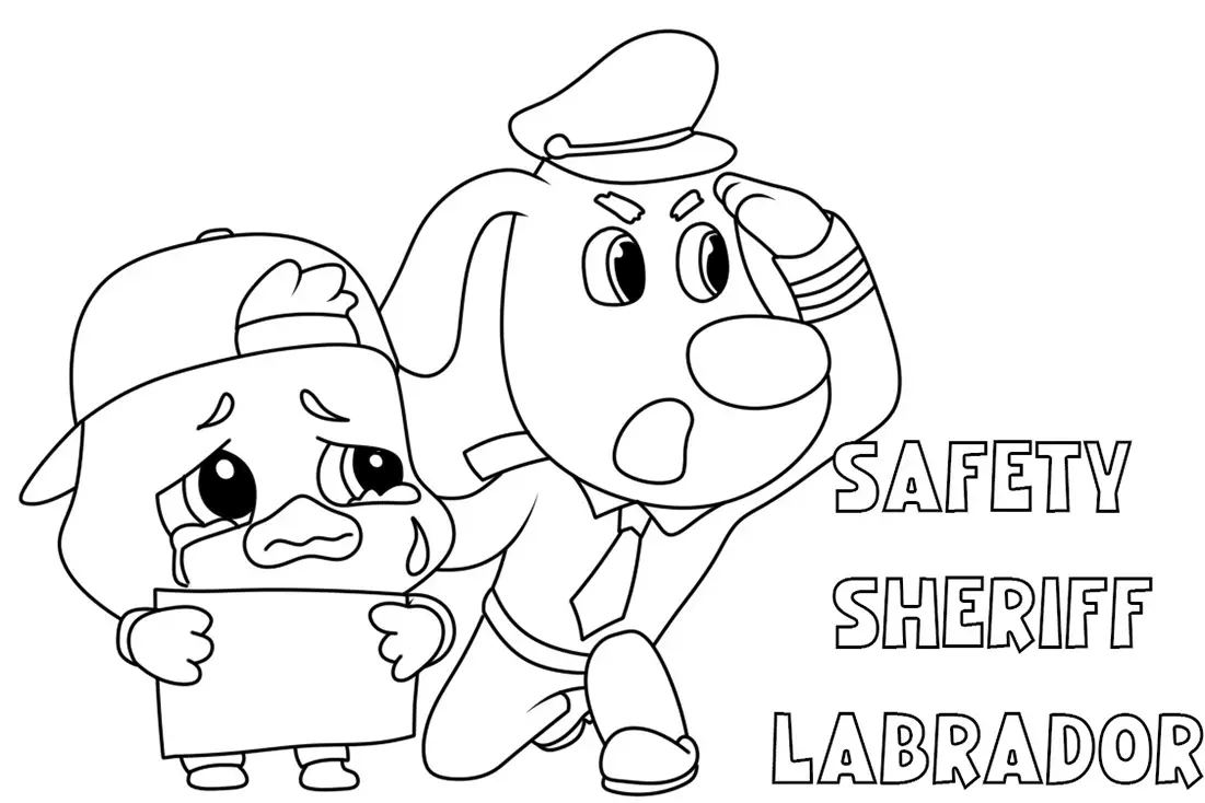 Desenho de Detetive Labrador para imprimir