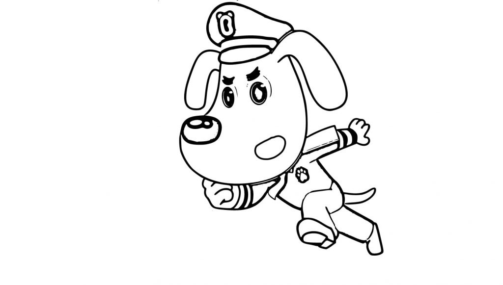 Desenho de Detetive Labrador para imprimir