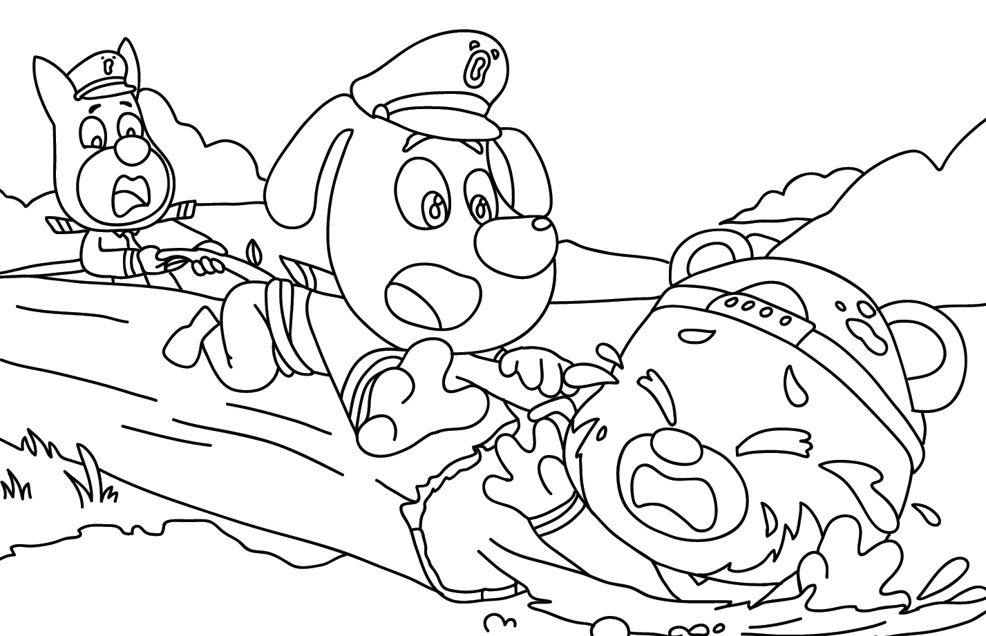 Desenho de Detetive Labrador para imprimir