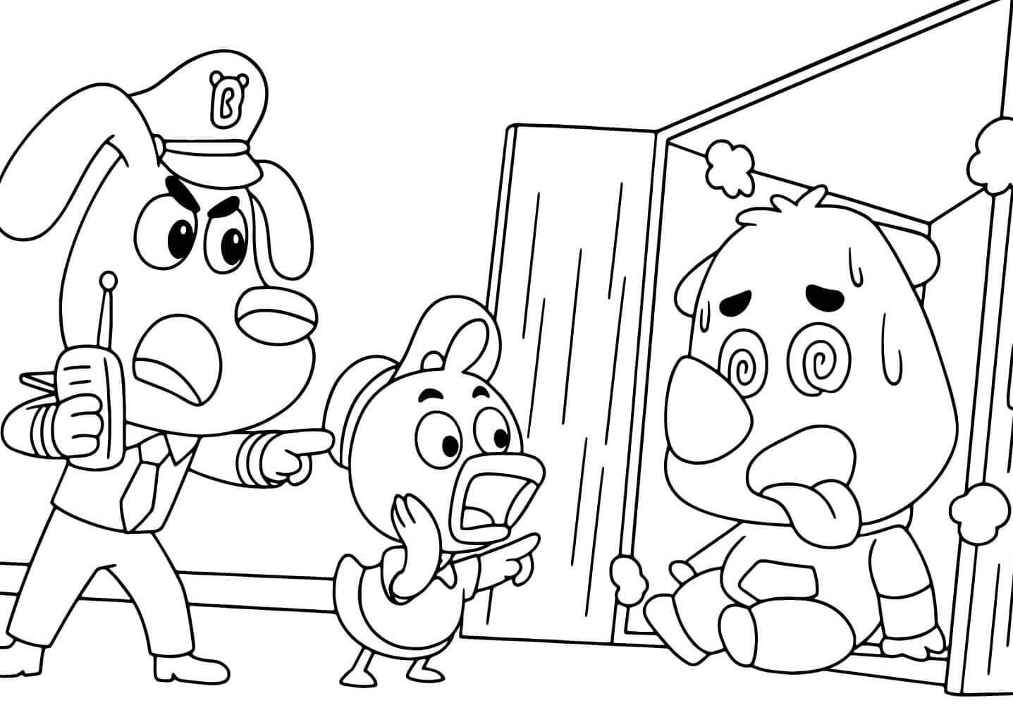 Desenho de Detetive Labrador para imprimir