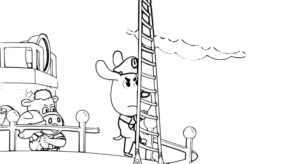 Desenho de Detetive Labrador para imprimir