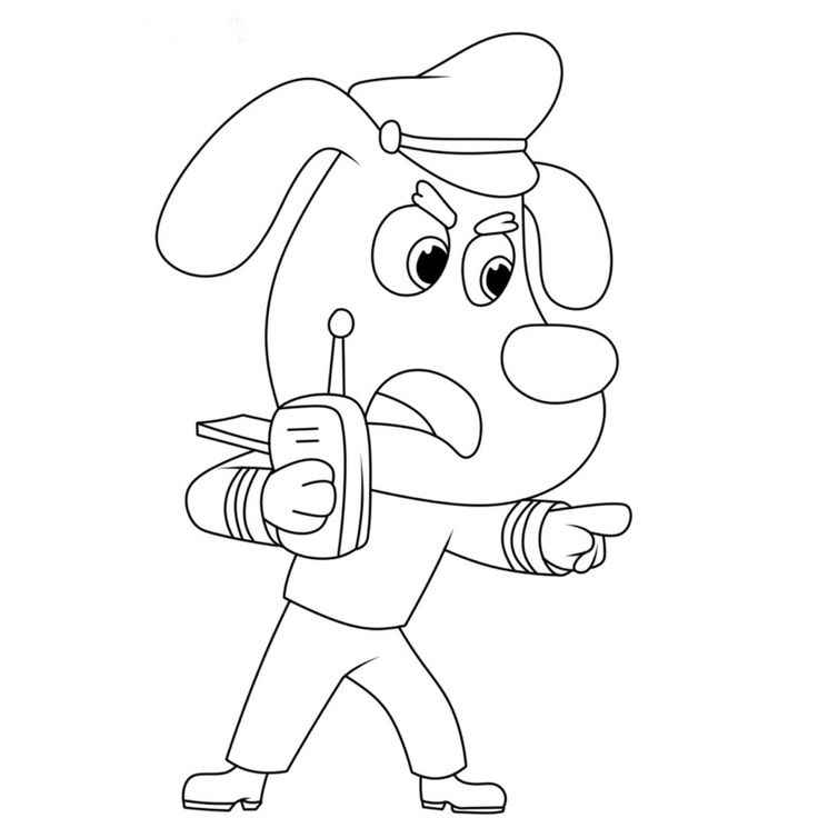 Desenho de Detetive Labrador para imprimir