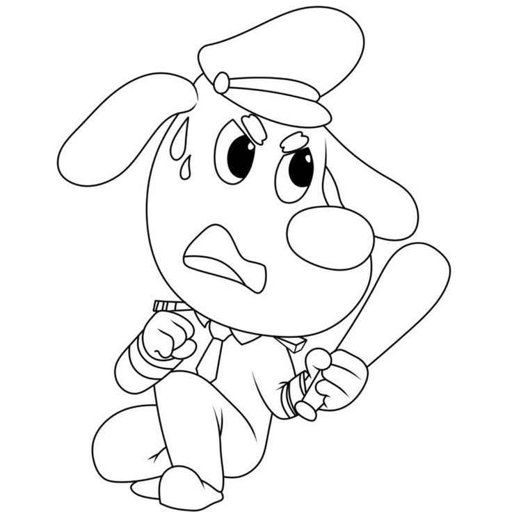 Desenho de Detetive Labrador para imprimir