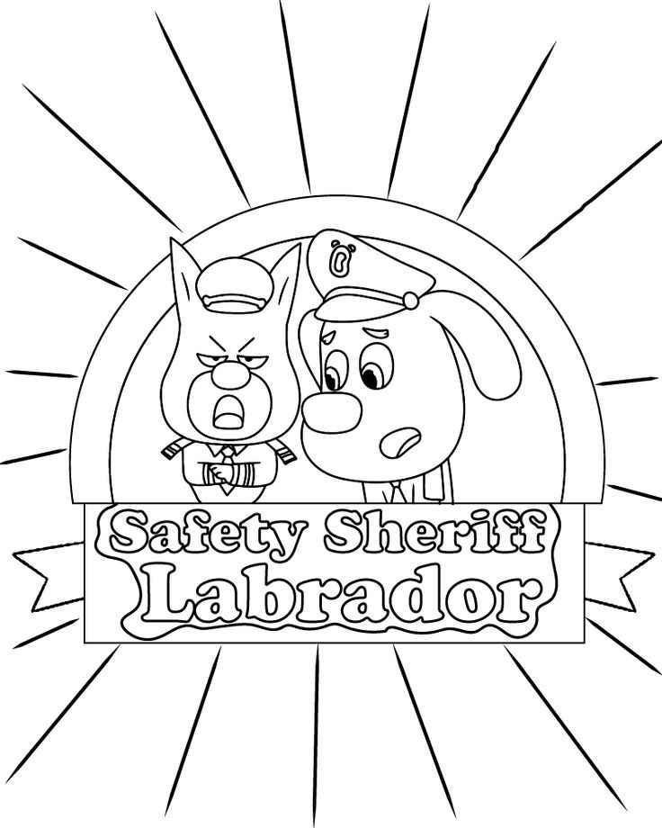 Detetive Labrador para Colorir e Imprimir