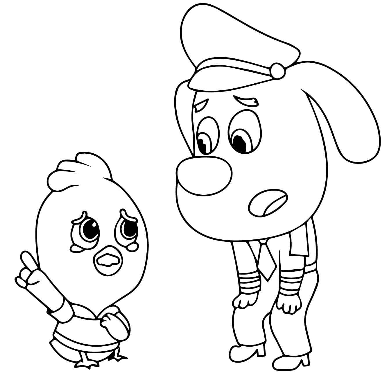 Desenho de Detetive Labrador para imprimir
