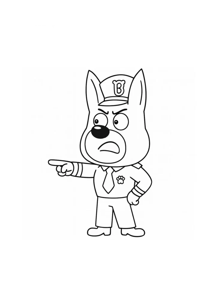 Desenho de Detetive Labrador para imprimir