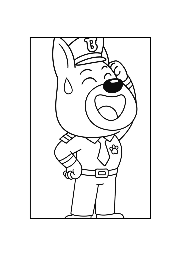 Desenho de Detetive Labrador para imprimir