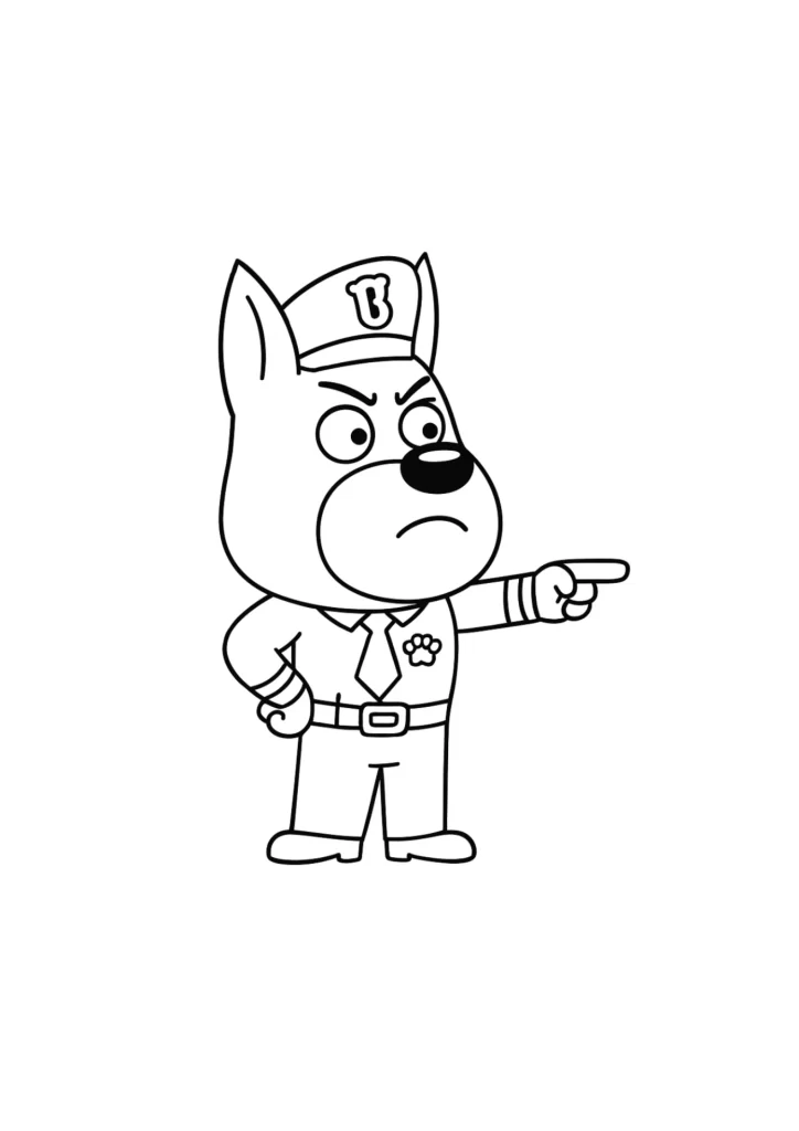 Desenho de Detetive Labrador para imprimir