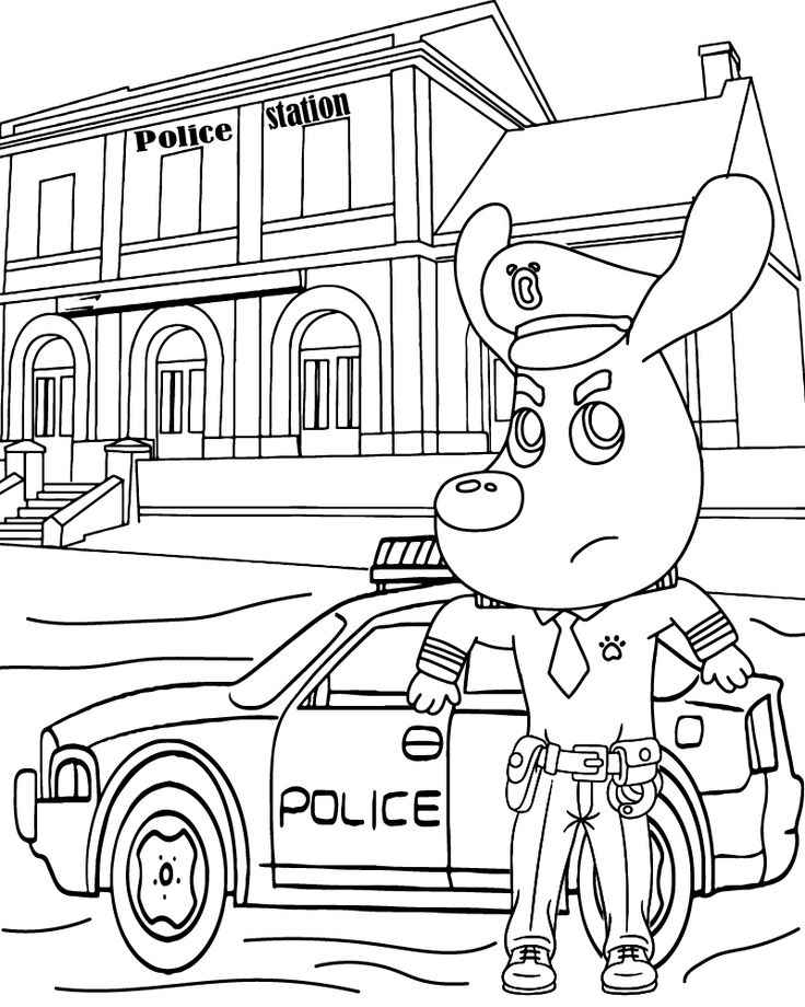 Desenho de Detetive Labrador para imprimir