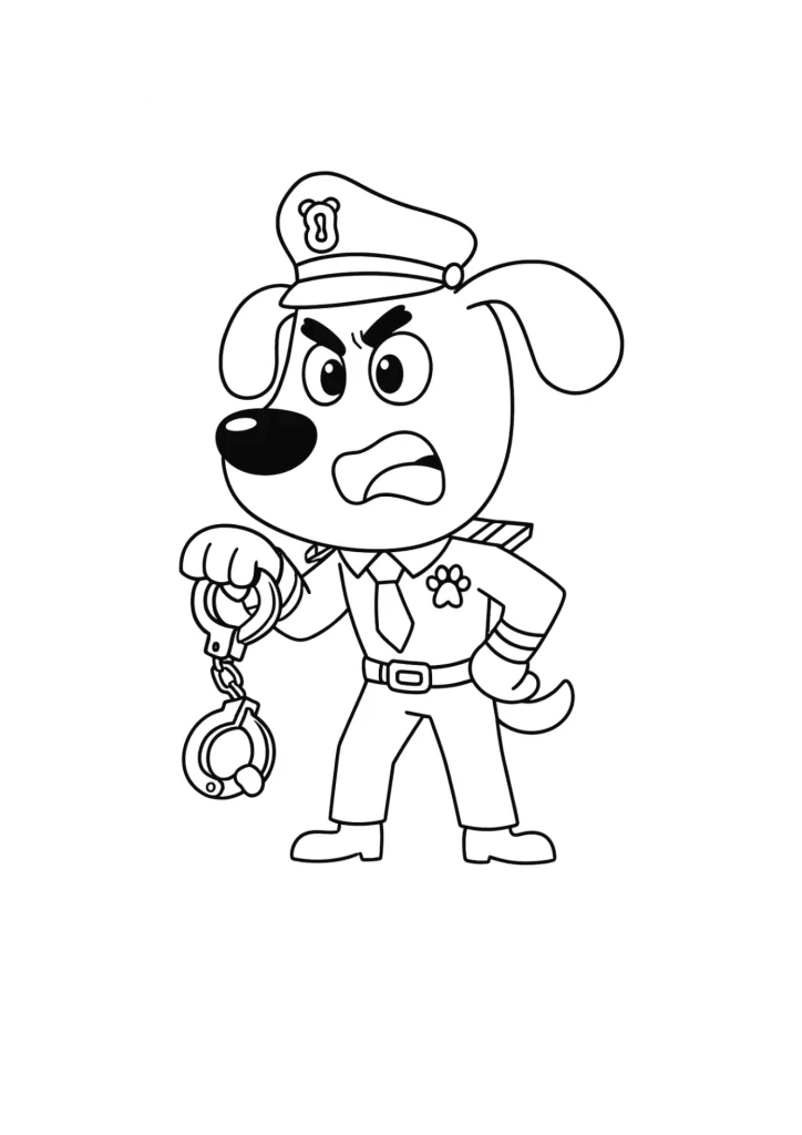 Desenho de Detetive Labrador para imprimir