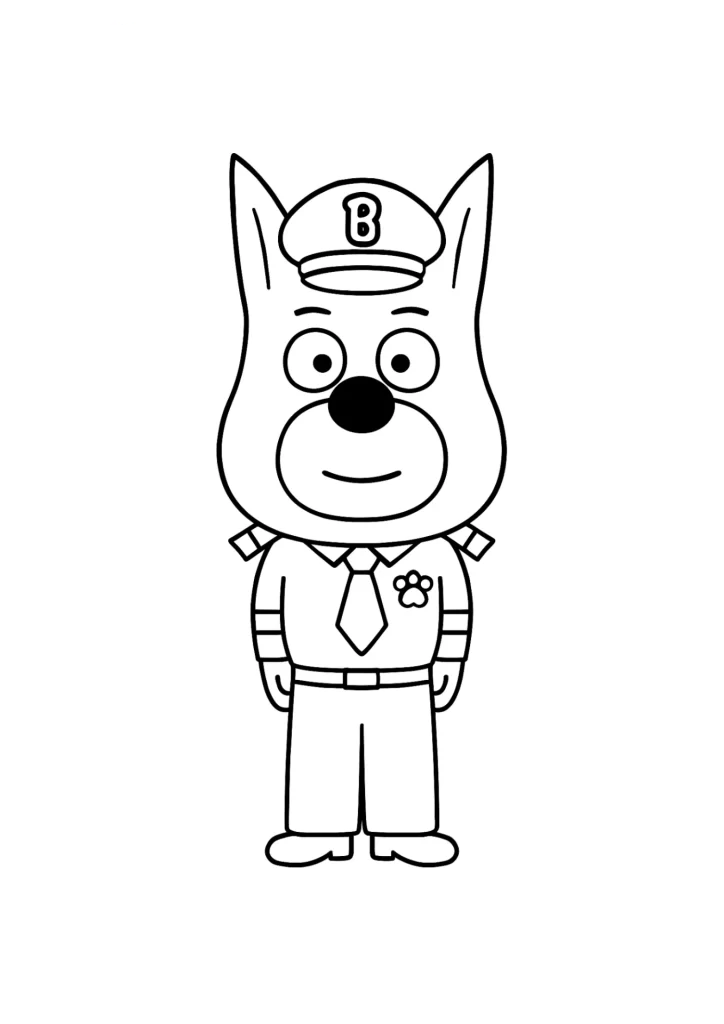 Desenho de Detetive Labrador para imprimir