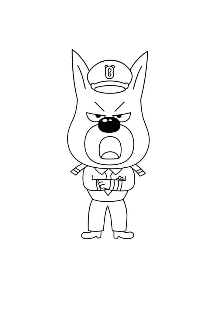 Desenho de Detetive Labrador para imprimir