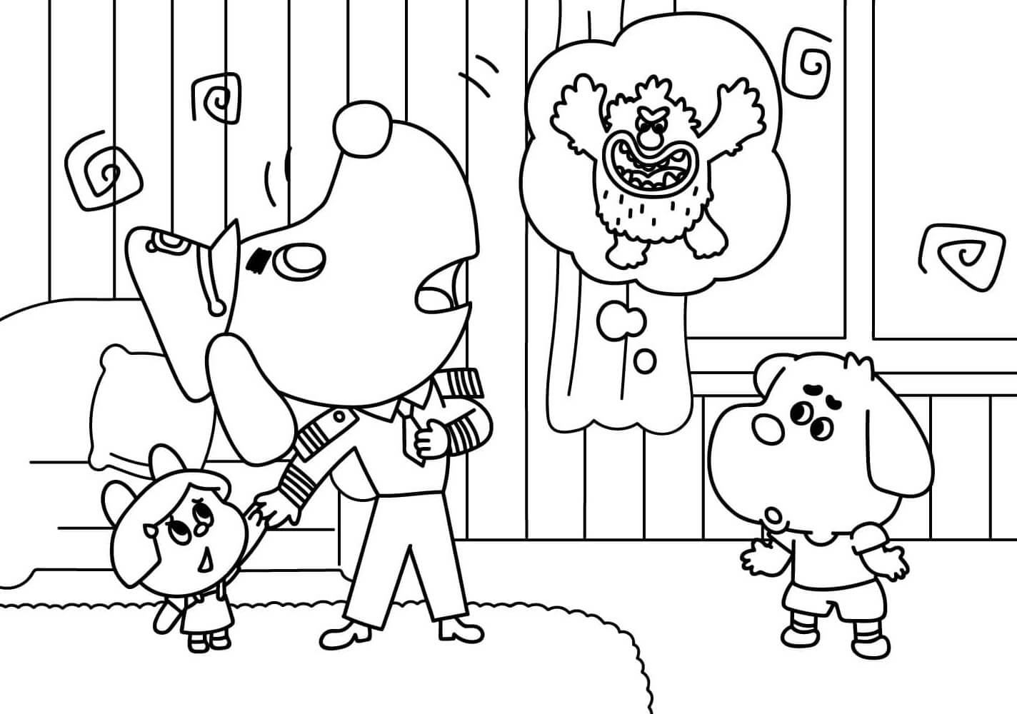 Desenho de Detetive Labrador para imprimir