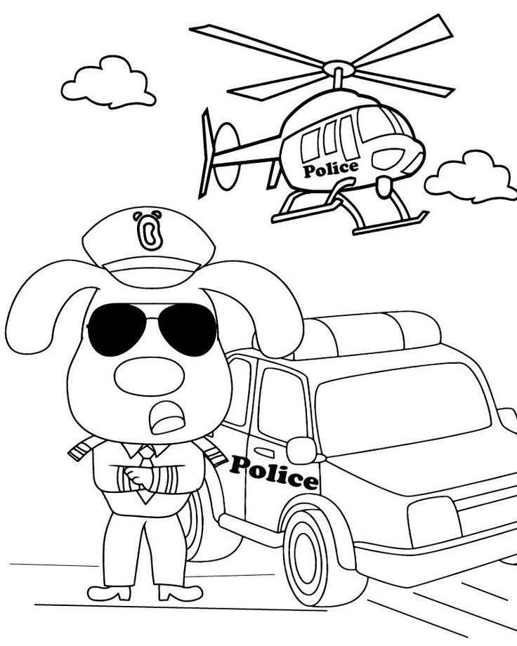 Desenho de Detetive Labrador para imprimir