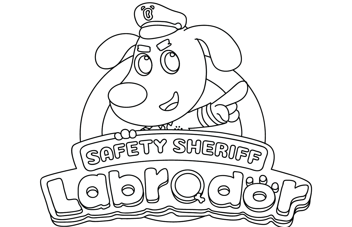 Desenho de Detetive Labrador para imprimir