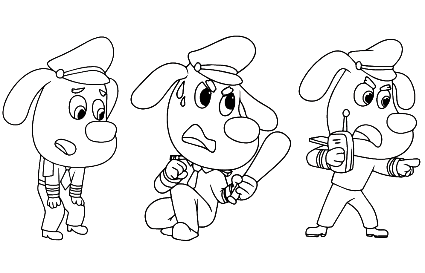 Desenho de Detetive Labrador para imprimir