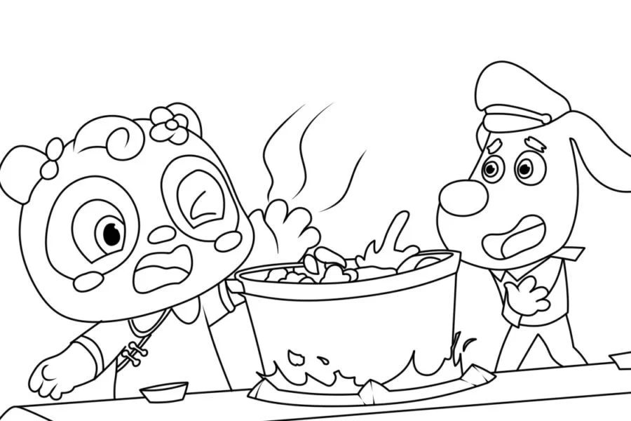 Desenho de Detetive Labrador para imprimir
