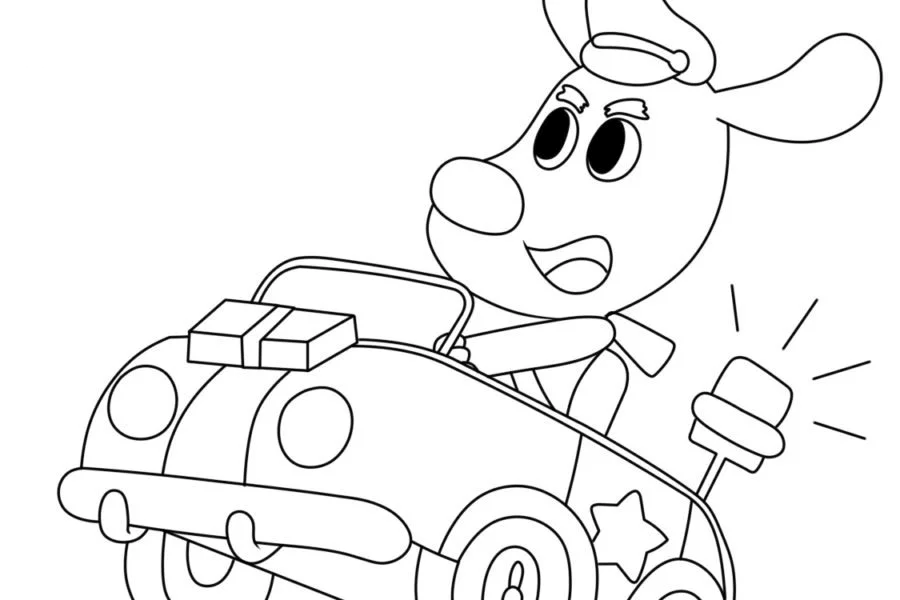 Desenho de Detetive Labrador para imprimir
