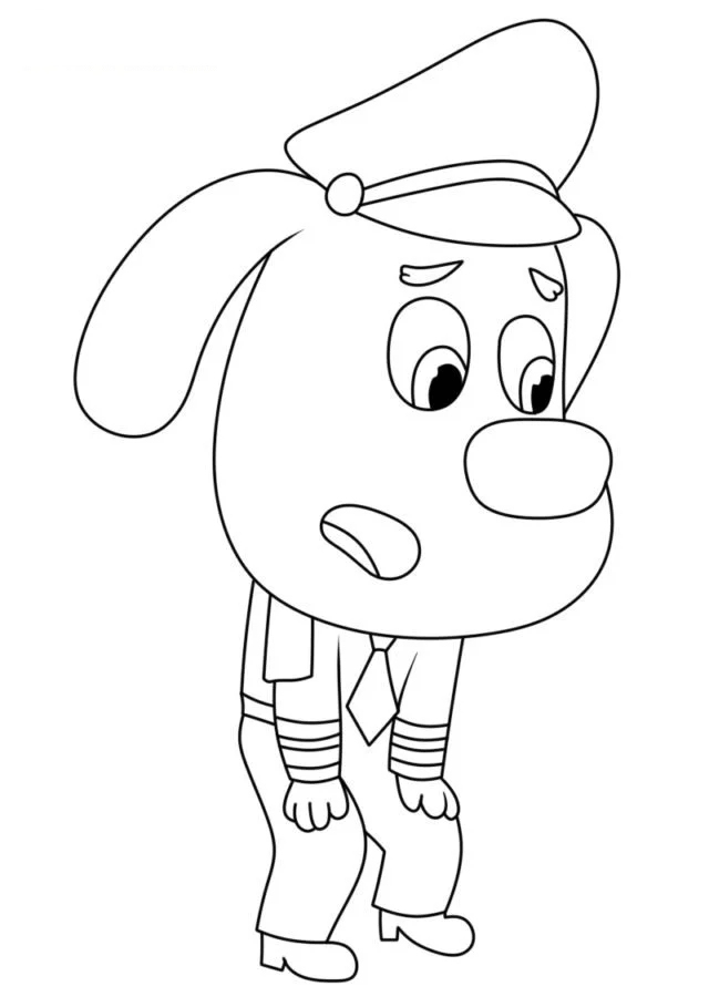 Detetive Labrador para Colorir e Imprimir