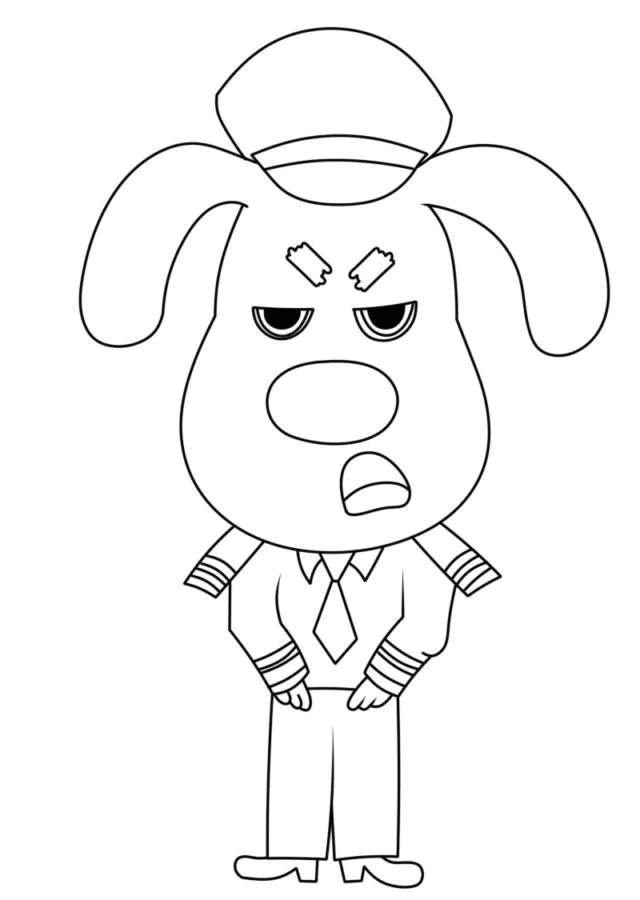 Desenho de Detetive Labrador para imprimir
