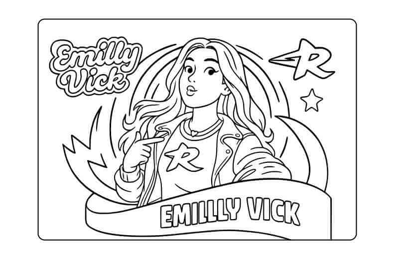 Desenho de Emilly Vick para imprimir