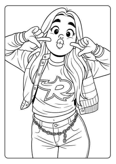Desenho de Emilly Vick para imprimir