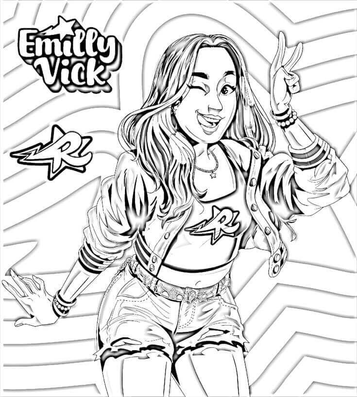 Desenho de Emilly Vick para imprimir