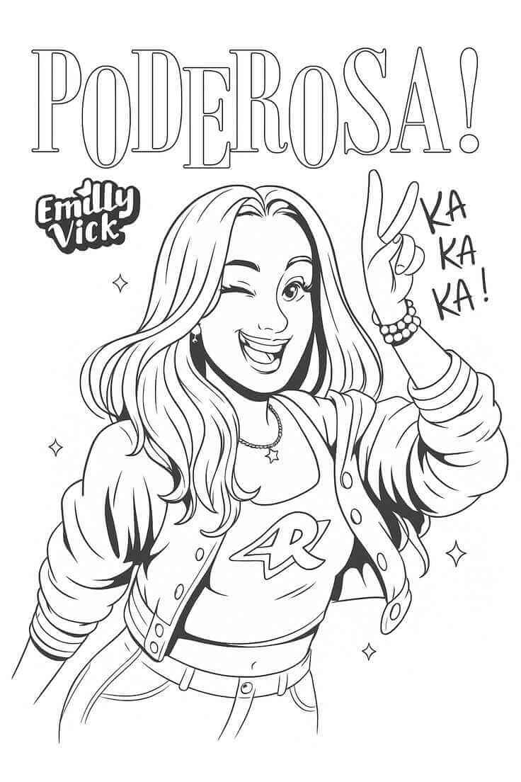 Desenho de Emilly Vick para imprimir