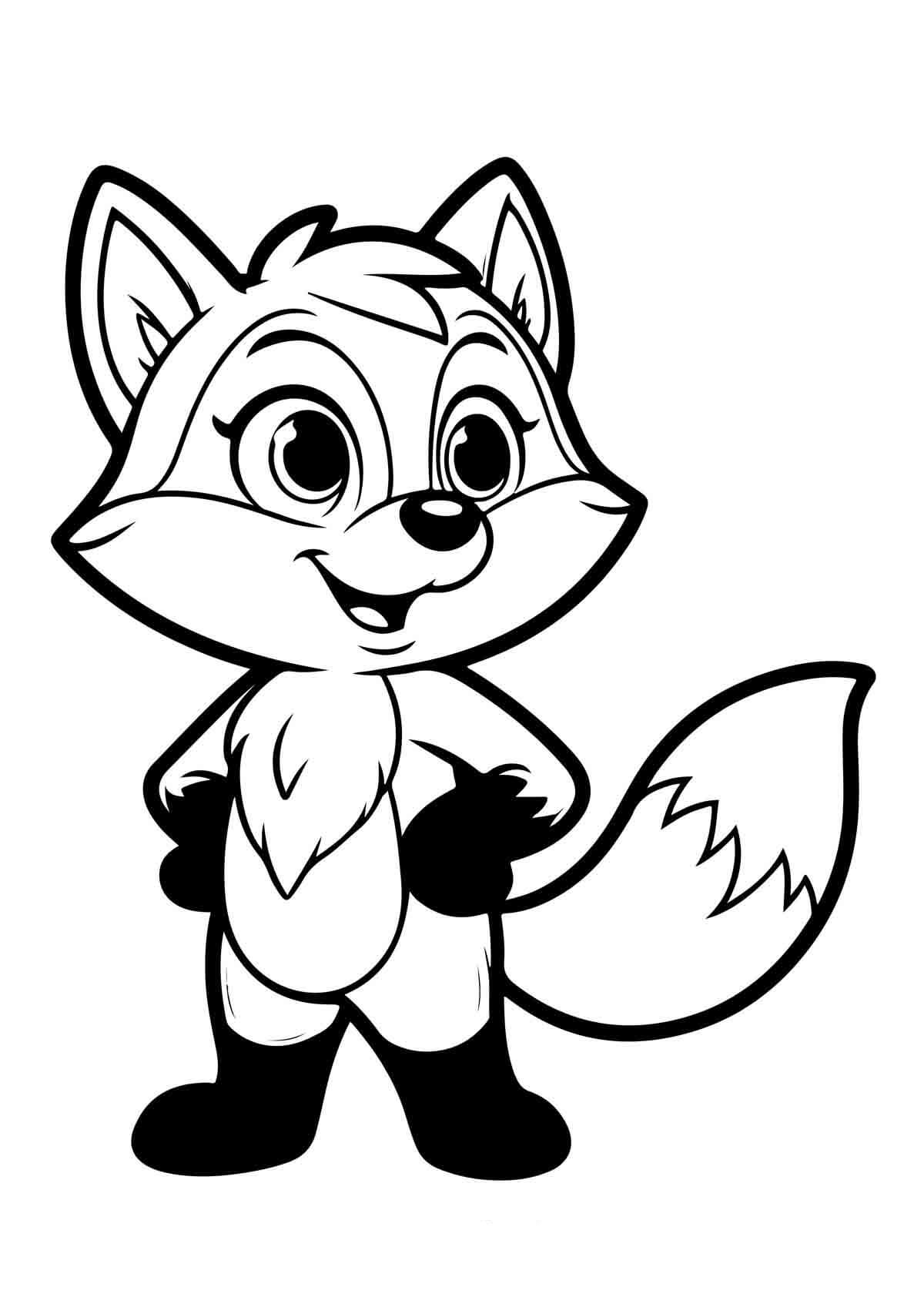 Desenho de Raposas para imprimir