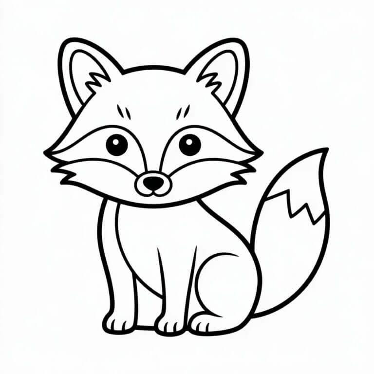 Desenho de Raposas para imprimir