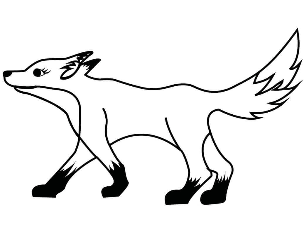 Desenho de Raposas para imprimir