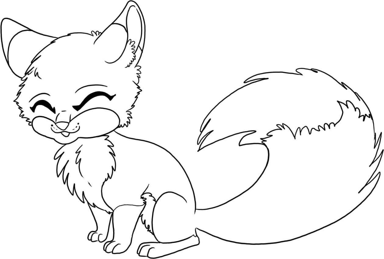 Desenho de Raposas para imprimir