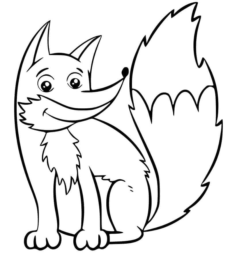 Desenho de Raposas para imprimir