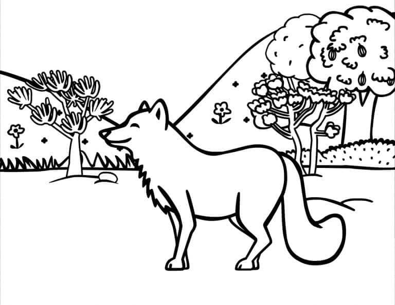 Desenho de Raposas para imprimir