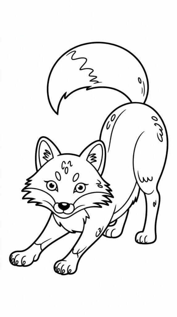 Desenho de Raposas para imprimir