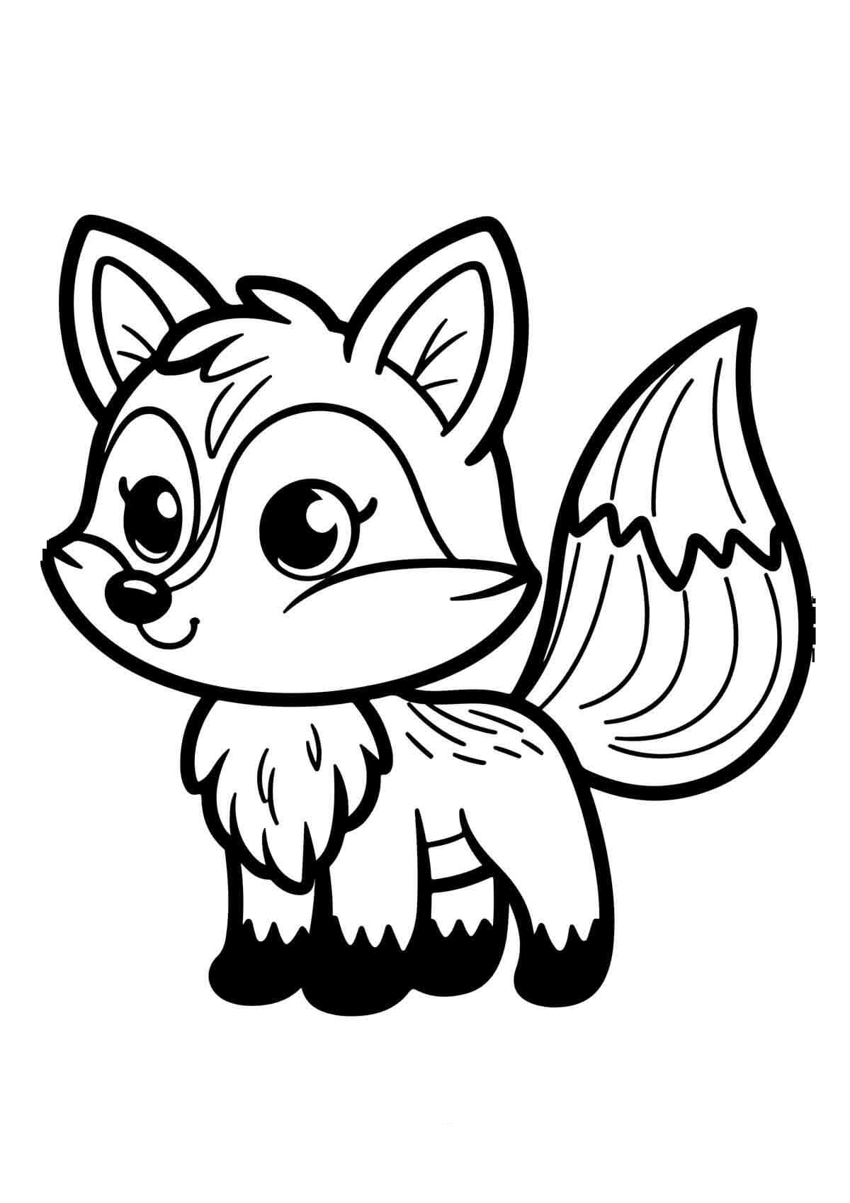 Desenho de Raposas para imprimir