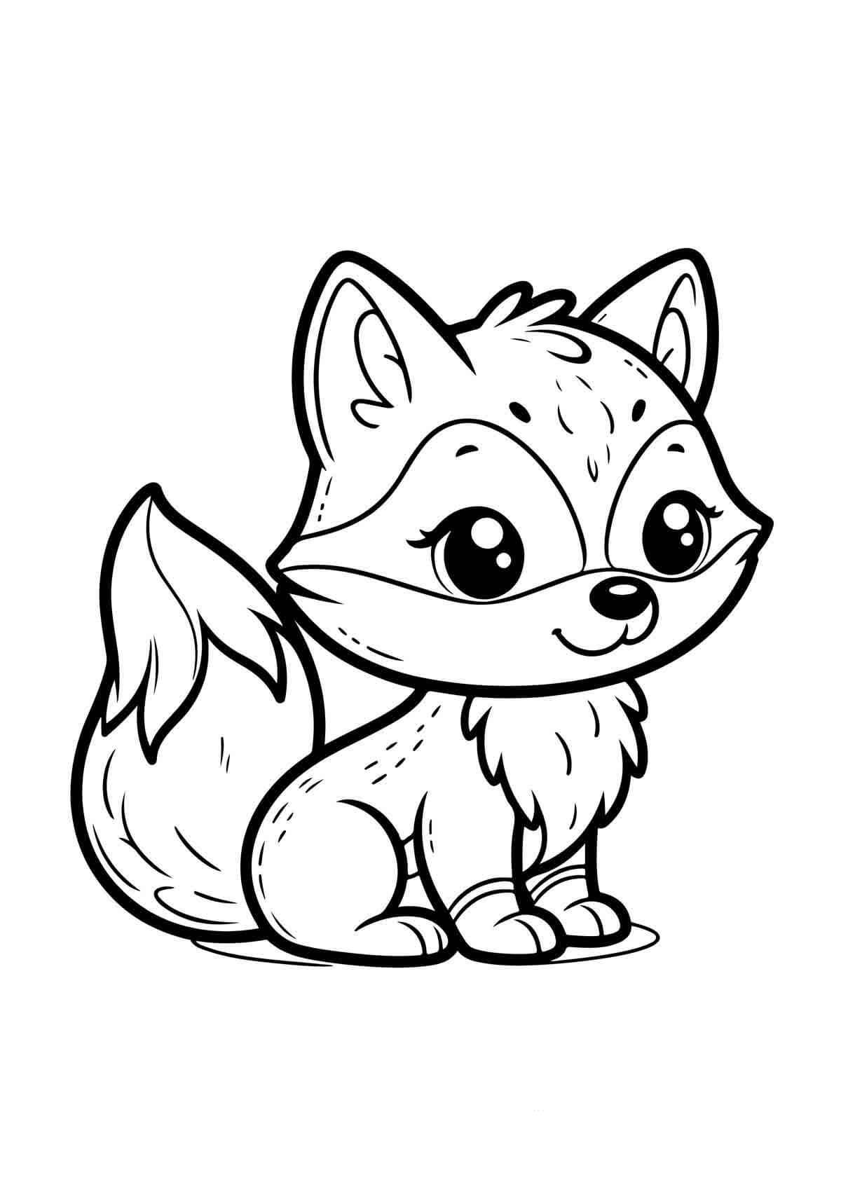 Desenho de Raposas para imprimir