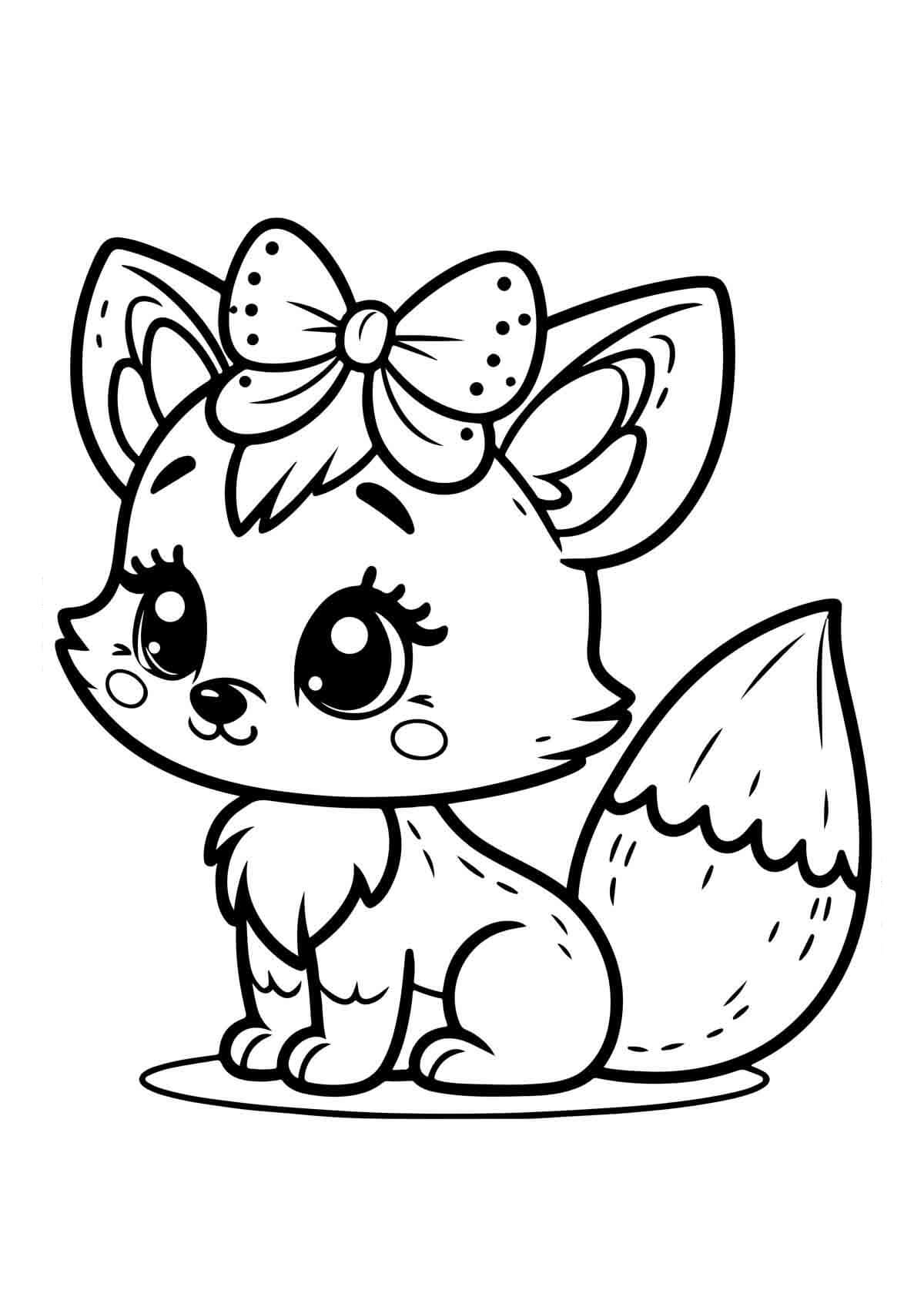 Desenho de Raposas para imprimir