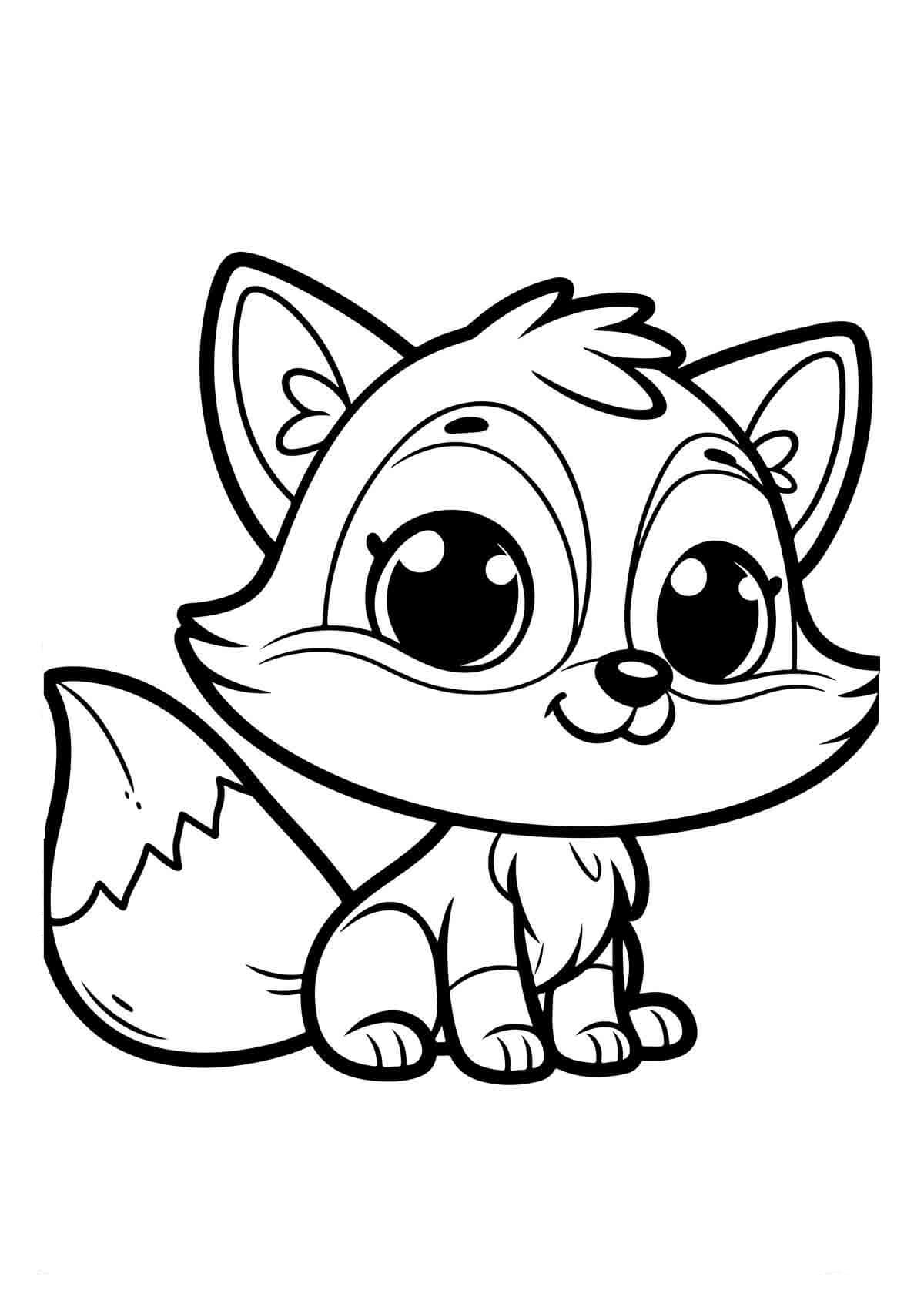 Desenho de Raposas para imprimir