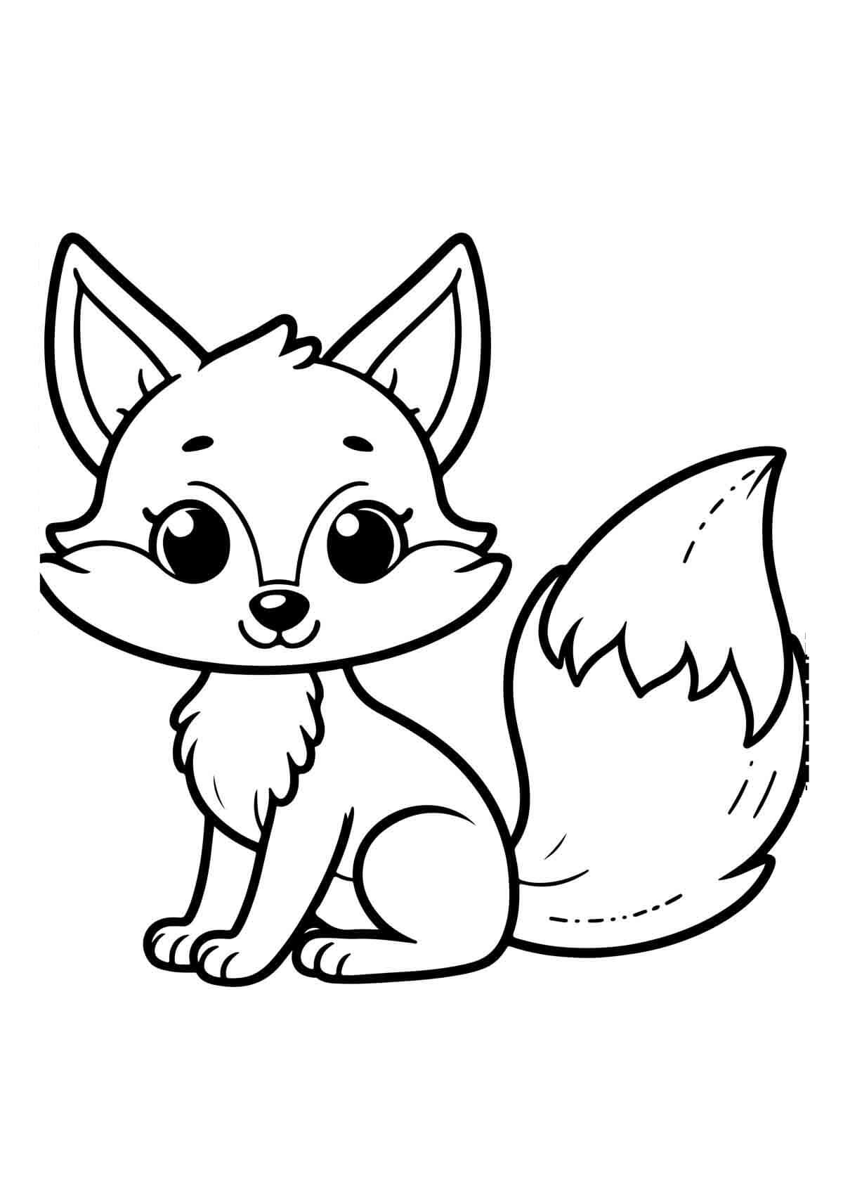 Desenho de Raposas para imprimir