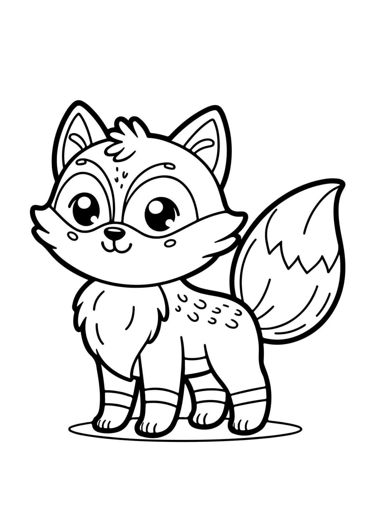 Desenho de Raposas para imprimir